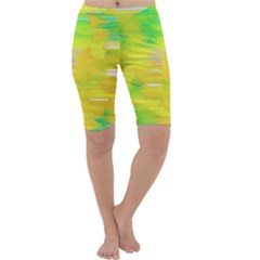 Colorful Multicolored Maximalist Abstract Design Cropped Leggings  by dflcprintsclothing