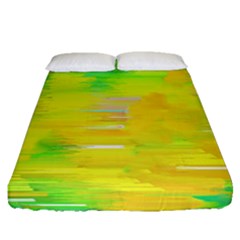 Colorful Multicolored Maximalist Abstract Design Fitted Sheet (queen Size) by dflcprintsclothing