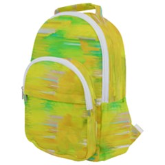 Colorful Multicolored Maximalist Abstract Design Rounded Multi Pocket Backpack by dflcprintsclothing