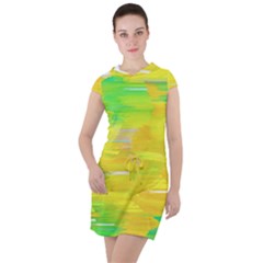 Colorful Multicolored Maximalist Abstract Design Drawstring Hooded Dress by dflcprintsclothing