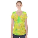 Colorful Multicolored Maximalist Abstract Design Short Sleeve Front Detail Top View1