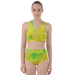 Colorful Multicolored Maximalist Abstract Design Racer Back Bikini Set by dflcprintsclothing