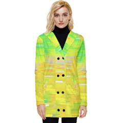 Colorful Multicolored Maximalist Abstract Design Button Up Hooded Coat  by dflcprintsclothing