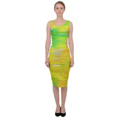 Colorful Multicolored Maximalist Abstract Design Sleeveless Pencil Dress by dflcprintsclothing