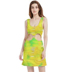 Colorful Multicolored Maximalist Abstract Design Velour Cutout Dress by dflcprintsclothing