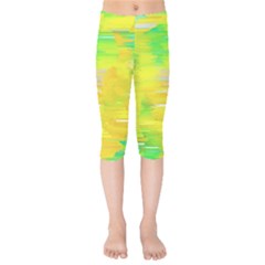 Colorful Multicolored Maximalist Abstract Design Kids  Capri Leggings  by dflcprintsclothing