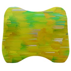 Colorful Multicolored Maximalist Abstract Design Velour Head Support Cushion by dflcprintsclothing