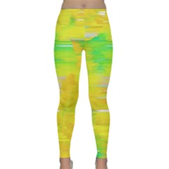 Colorful Multicolored Maximalist Abstract Design Lightweight Velour Classic Yoga Leggings by dflcprintsclothing