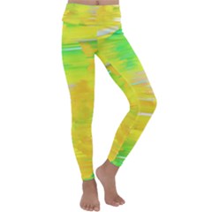 Colorful Multicolored Maximalist Abstract Design Kids  Lightweight Velour Classic Yoga Leggings by dflcprintsclothing