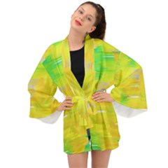 Colorful Multicolored Maximalist Abstract Design Long Sleeve Kimono by dflcprintsclothing