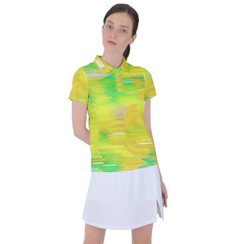 Colorful Multicolored Maximalist Abstract Design Women s Polo Tee by dflcprintsclothing