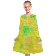 Colorful Multicolored Maximalist Abstract Design Kids  Midi Sailor Dress by dflcprintsclothing