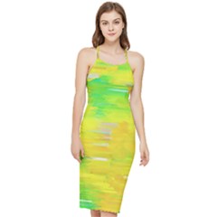 Colorful Multicolored Maximalist Abstract Design Bodycon Cross Back Summer Dress by dflcprintsclothing