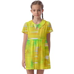 Colorful Multicolored Maximalist Abstract Design Kids  Asymmetric Collar Dress by dflcprintsclothing