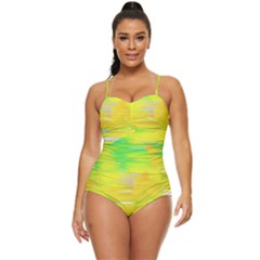 Colorful Multicolored Maximalist Abstract Design Retro Full Coverage Swimsuit by dflcprintsclothing