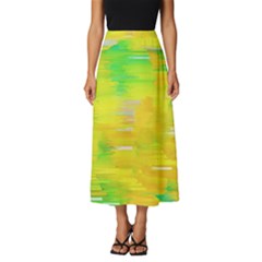 Colorful Multicolored Maximalist Abstract Design Classic Midi Chiffon Skirt by dflcprintsclothing