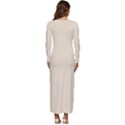 Champagne White - Long Sleeve Longline Maxi Dress View4