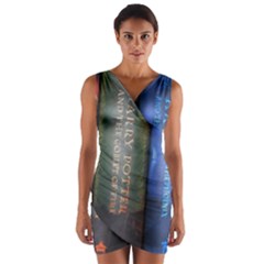 Vintage Collection Book Wrap Front Bodycon Dress