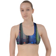 Vintage Collection Book Criss Cross Racerback Sports Bra