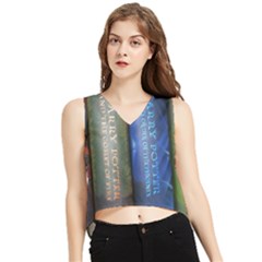 Vintage Collection Book V-neck Cropped Tank Top