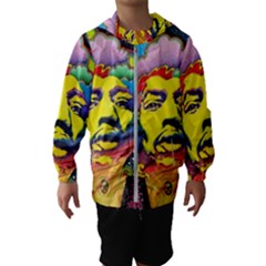 Psychedelic Rock Jimi Hendrix Kids  Hooded Windbreaker