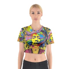 Psychedelic Rock Jimi Hendrix Cotton Crop Top