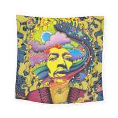 Psychedelic Rock Jimi Hendrix Square Tapestry (small)