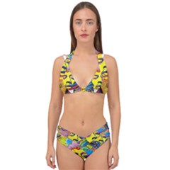 Psychedelic Rock Jimi Hendrix Double Strap Halter Bikini Set