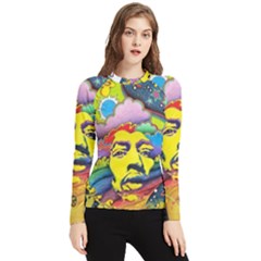 Psychedelic Rock Jimi Hendrix Women s Long Sleeve Rash Guard by Jancukart