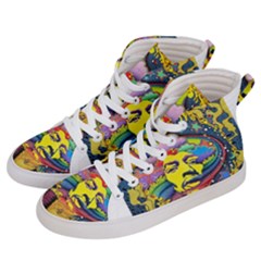 Psychedelic Rock Jimi Hendrix Men s Hi-top Skate Sneakers