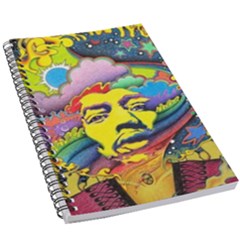 Psychedelic Rock Jimi Hendrix 5 5  X 8 5  Notebook by Jancukart