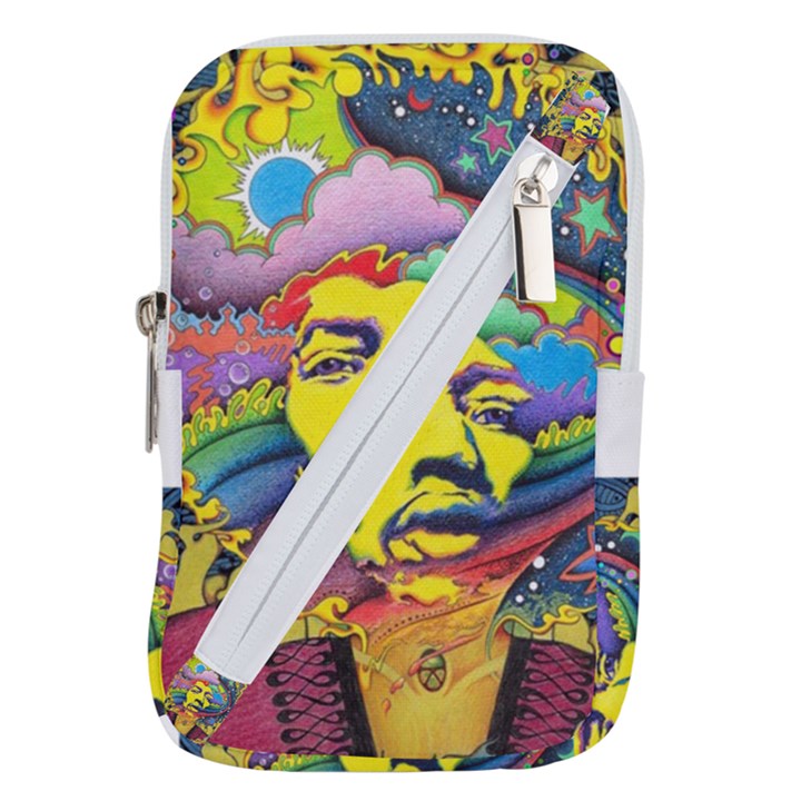 Psychedelic Rock Jimi Hendrix Belt Pouch Bag (Small)