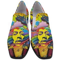 Psychedelic Rock Jimi Hendrix Women Slip On Heel Loafers