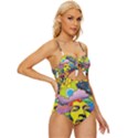 Psychedelic Rock Jimi Hendrix Knot Front One-Piece Swimsuit View3