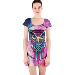 Owl Dreamcatcher Short Sleeve Bodycon Dress by Jancukart