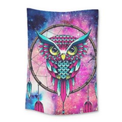 Owl Dreamcatcher Small Tapestry by Jancukart