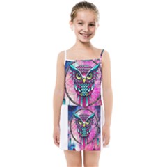 Owl Dreamcatcher Kids  Summer Sun Dress