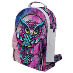 Owl Dreamcatcher Flap Pocket Backpack (small) by Jancukart