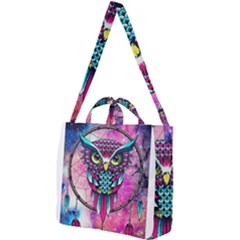 Owl Dreamcatcher Square Shoulder Tote Bag