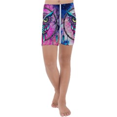 Owl Dreamcatcher Kids  Lightweight Velour Capri Yoga Leggings