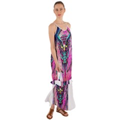 Owl Dreamcatcher Cami Maxi Ruffle Chiffon Dress