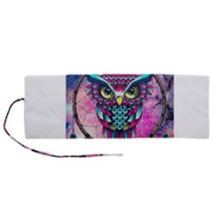 Owl Dreamcatcher Roll Up Canvas Pencil Holder (m)