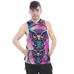 Owl Dreamcatcher Men s Sleeveless Hoodie