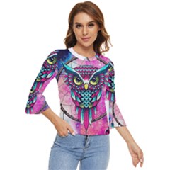 Owl Dreamcatcher Bell Sleeve Top