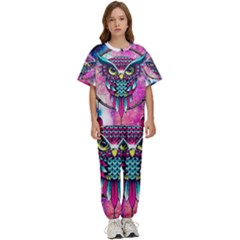 Owl Dreamcatcher Kids  Tee And Pants Sports Set