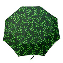 Branches Nature Green Leaves Sheet Folding Umbrellas by Ravend