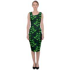 Branches Nature Green Leaves Sheet Sleeveless Pencil Dress by Ravend