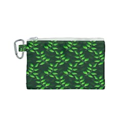 Branches Nature Green Leaves Sheet Canvas Cosmetic Bag (small) by Ravend