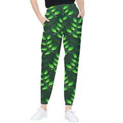 Branches Nature Green Leaves Sheet Tapered Pants by Ravend