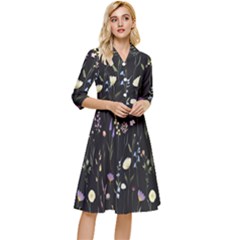 Flowers Floral Pattern Floral Print Classy Knee Length Dress by Ravend